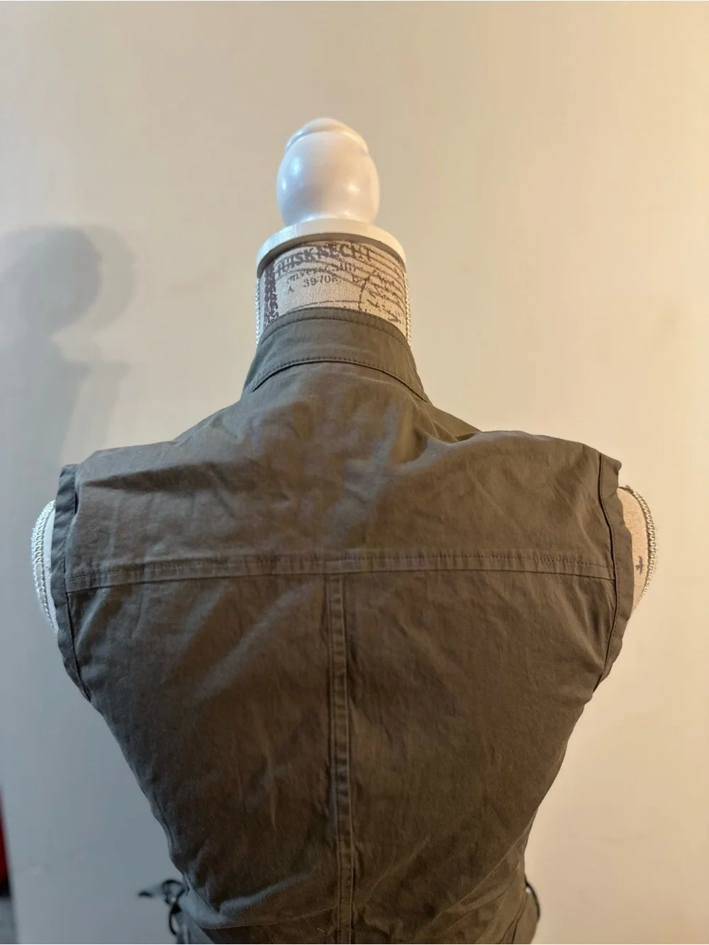 Michael Kors Olive Utility Sleeveless Button-Front Vest